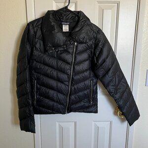 Patagonia Women Asymmetrical Down Jacket, Black, Size S